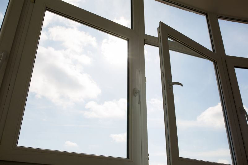 Modern casement windows on a residence